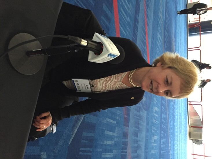 Lisa Dunner gets ready to discuss The Section of Intellectual Property Law