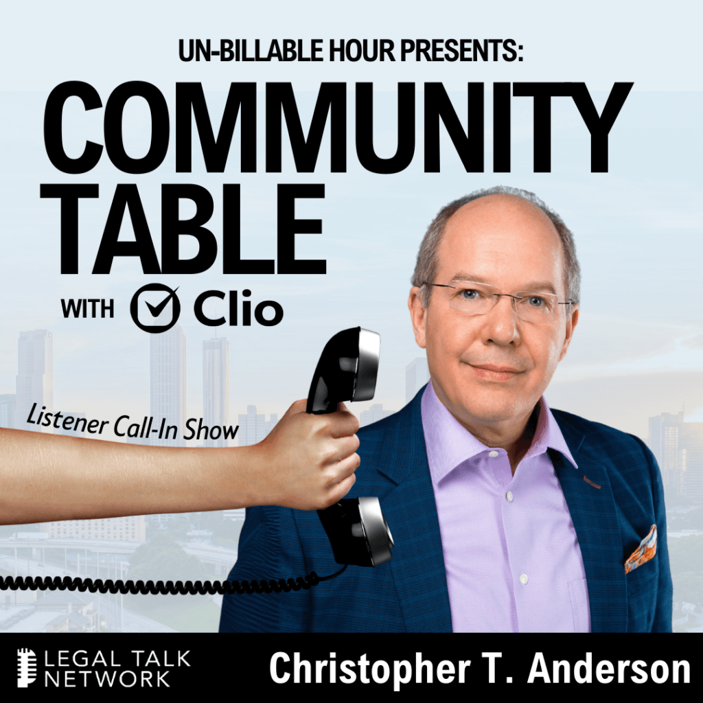 Un-Billable Hour Community Table with Clio